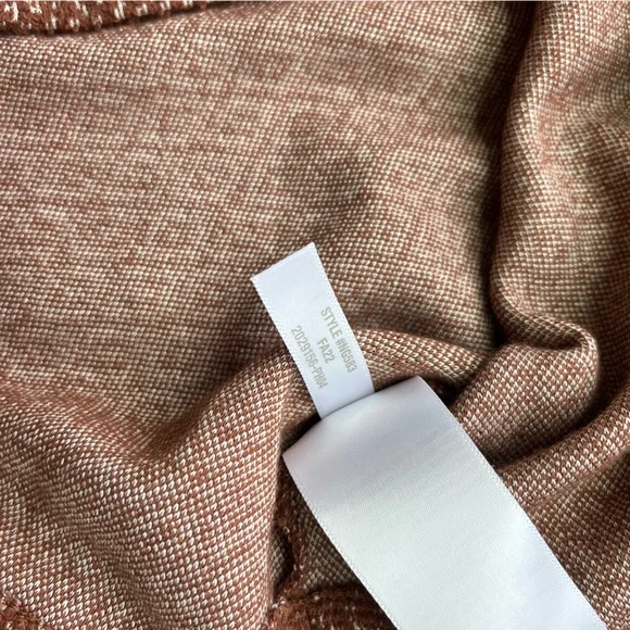 Madewell Chocolate Brown Textured Knit Square Neck Puff Sleeve Top S Cottagecore - Picture 8 of 10